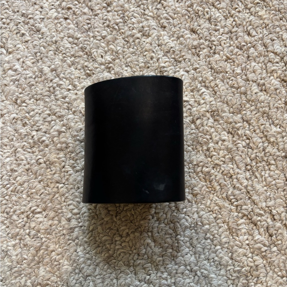 Black leather cuff bracelet
